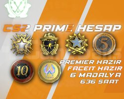 6 Madalya + 636 Saat + FACEIT + PREMIER HAZIR