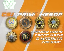 6 Madalya + 728 Saat + FACEIT + PREMIER HAZIR
