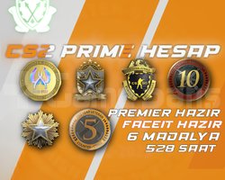 6 Madalya + 528 Saat + FACEIT + PREMIER HAZIR