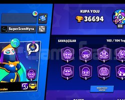 Brawl stars 36k kupa 103 karakter 100+ kostüm