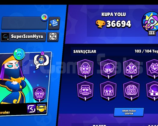Brawl stars 36k kupa 103 karakter 100+ kostüm