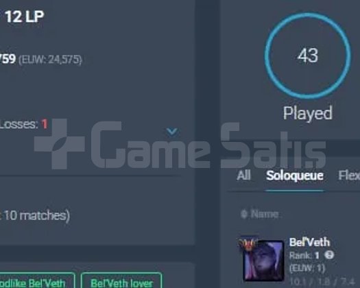 TR/EUW her rank boostlarınız 100 wr ile yapilir