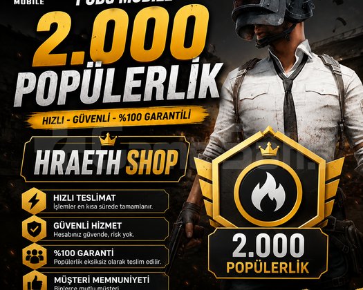 2.000 POPÜLERLİK HIZLI-GARANTİLİ