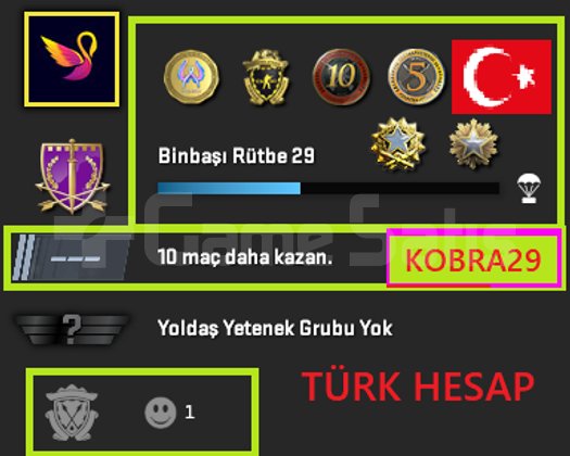 TR HESAP+FACEİT+6 MADALYA 374 WİN 664 SAAT SEÇKİN
