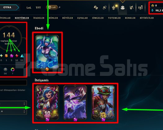 TR + 387 LVL + 144 KOSTÜM + 172 HERO + MAİL!