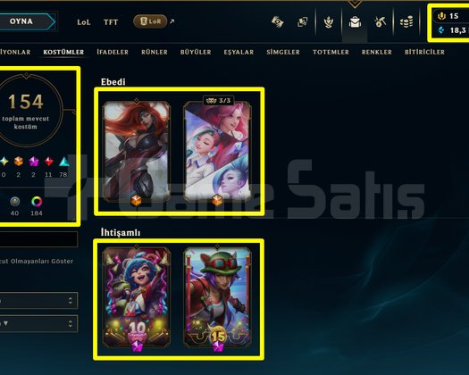 547 LVL + 154 KOSTÜM + 140 HERO + GOLD 2 + MAİL!