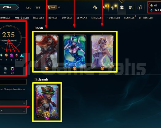 686 LVL + 235 KOSTÜM + 172 HERO + TEL / MAİL!