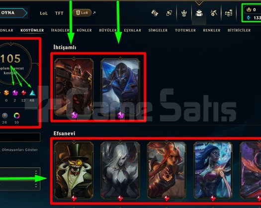235 LVL + 105 KOSTÜM + 172 HERO + TEL / MAİL!