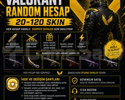 VALORANT KALİTELİ RANDOM HESAP | 20-120 SKİN |