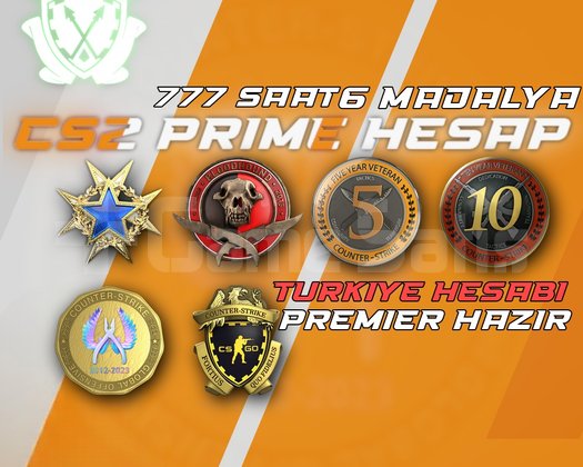 TR HESAP 6 MADALYA / 777 SAAT + PREMIER HAZIR CS2
