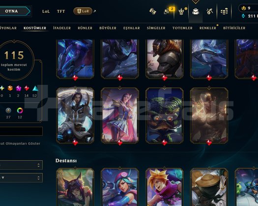 364 LEVEL / 115 SKİN / FUL HERO +MAİL +TELEFON
