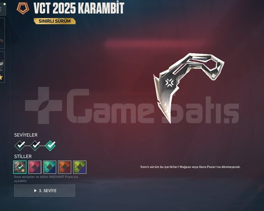 SON 3 VCT BIÇAK VAR KALAN SKİNLERİ ÖĞRENEBİLİRSNİZ