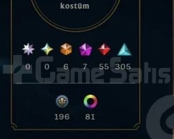 480 LVL 729 KÖSTÜM 500 BİN MAVİ ÖZ FUL HESAP
