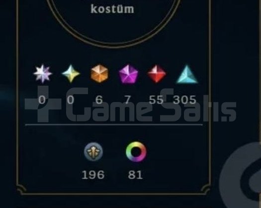480 LVL 729 KÖSTÜM 500 BİN MAVİ ÖZ FUL HESAP