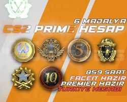 TR HESAP 6 MADALYA 859 SAAT + FACEIT + PREMIER
