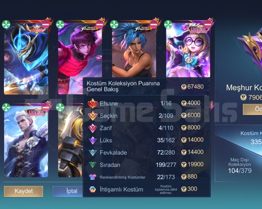 GUS LEGEND+ KOF DYROTH VE KARİNA 330+ kostüm