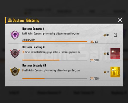 171 Destansı 69 Koleksiyon 47 Yükseltilebilir