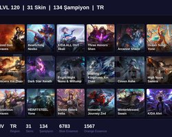 TR / 120 LVL + 31 SKİN + SILVER IV !!