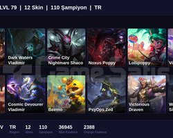 TR / 79 LVL + 12 SKİN + SILVER IV !!
