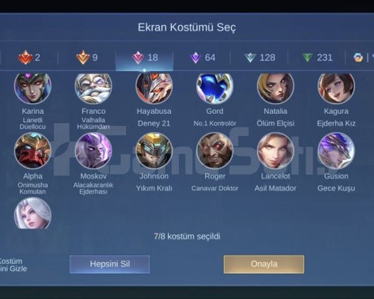 GUS FULL SET MEGA 5 BAKMADAN GEÇMEE