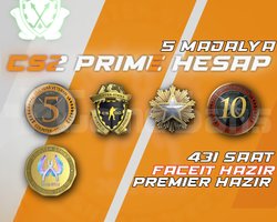 5 Madalya + 431 Saat + FACEIT + PREMIER HAZIR