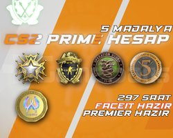 5 Madalya + 297 Saat + FACEIT + PREMIER HAZIR