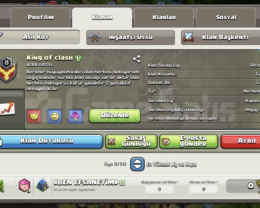 8 SEVİYE YOK FİYATINA KLAN