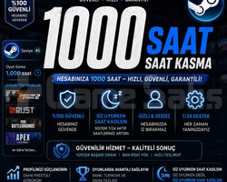 Steam Oyun Saati Kasma Hizmeti - 1000 Saat