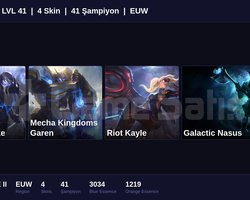 EUW / 41 LVL + 4 SKİN + BRONZE II !!