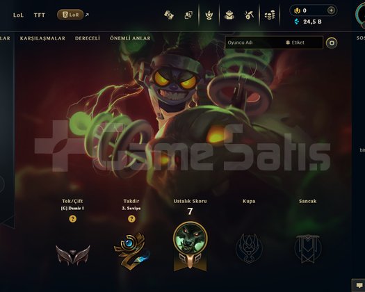 EUW Demir 1 | 1 Kostüm - 33 Hero | LoL