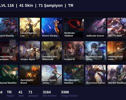 TR / 116 LVL + 41 SKİN + UNRANKED !!