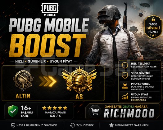 PUBG MOBİLE RANK BOOST UYGUN FİYAT HIZLI TESLİM