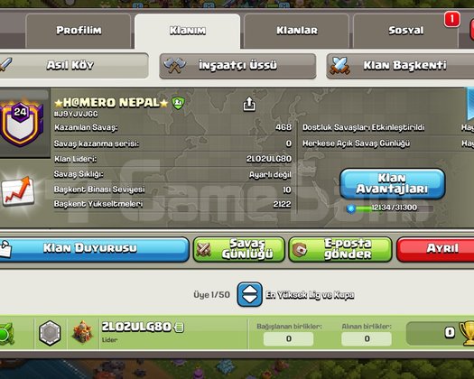 BU FIYATA BULAMAZSINIZ! 24 LEVEL TEMIZ SAGLAM KLAN