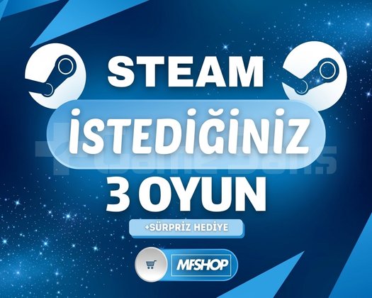 Steam İstediğiniz 3 Oyun