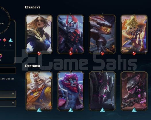 EUW DIAMOND 2 75 LP FULL KARAKTER BEDAVA HESAP