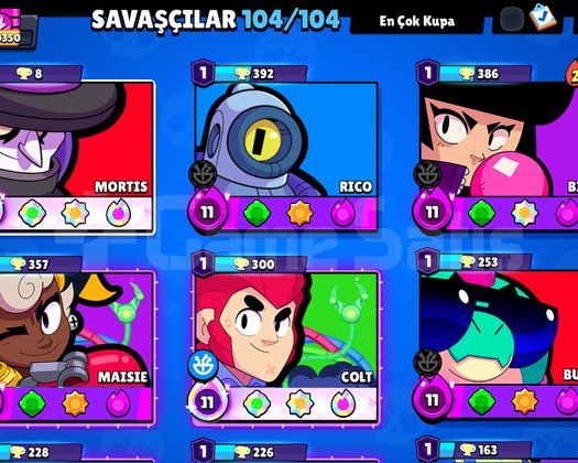 80k kupa Mortis skinler full  tüm karakterler açık