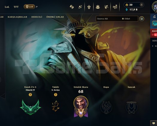TR ZÜMRÜT 4 +30 LP 15 SKIN 17900 MAVİ ÖZ TEMİZ ACC