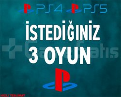 İSTEDİĞİNİZ 3 OYUN PS4/PS5 +GARANTİ