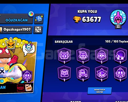 Brawl stars hesap 105 hero hepsi var