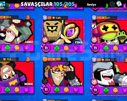 Brawl stars hesap 105 hero hepsi var