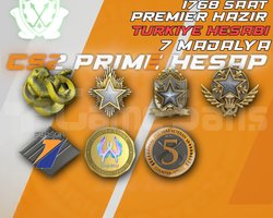 TR HESAP 7 Madalya + 1768 Saat + PREMIER HAZIR