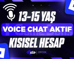 Voice Chat Aktif 13-15 Yaş Hesap Mail Onaysız