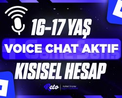 Voice Chat Aktif 16-17 Yaş Hesap Mail Onaysız