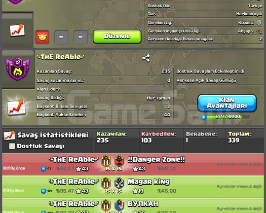 12 LVL THE REABLE USTA 1 LİGLİ KLAN