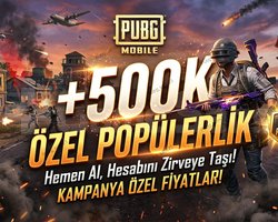 PUBG MOBİLE | +500K POPÜLERLİK | HIZLI TESLİMAT