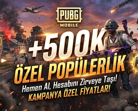 PUBG MOBİLE | +500K POPÜLERLİK | HIZLI TESLİMAT