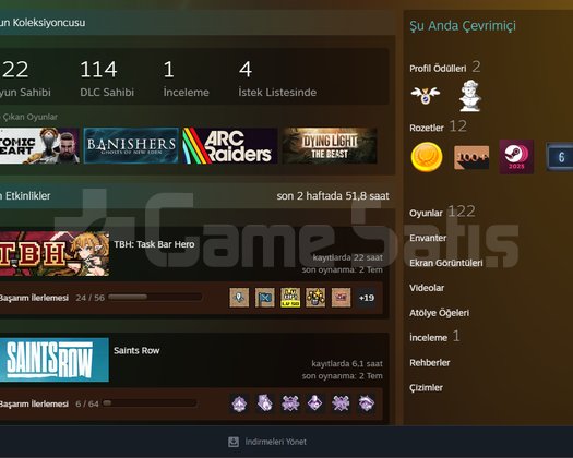 122 OYUN 114 DLC 6 YILLIK VAC BANSIZ HESAP!!