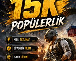 ŞOK FİYAT !! 15 K POPÜLERLİK