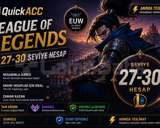 EUW Level 27-30 I HANDMADE I FRESH | Mail Değişen