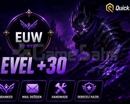 EUW I +30 LVL + DERECELİ HAZIR I ESKİ HESAP + UCUZ
